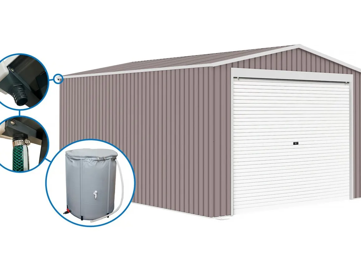 Garage métal "Nevada" - 18,56m² avec panneaux solaires