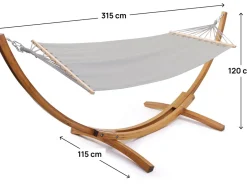 Hamac bois avec toile en coton 