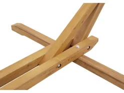 Hamac bois avec toile en macramé 