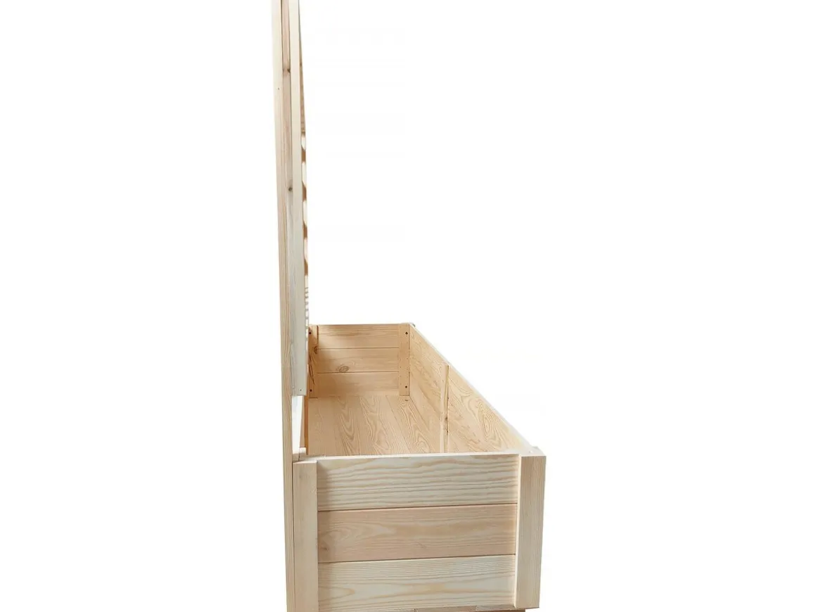Jardinière en bois "Orpin" avec treillis - 98 x 34 x 104 cm
