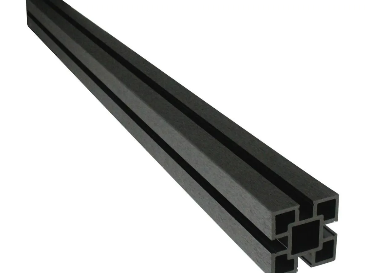 Kit Clôture 1.6 x 1.2 m composite - Kit de fixation offert - Gris
