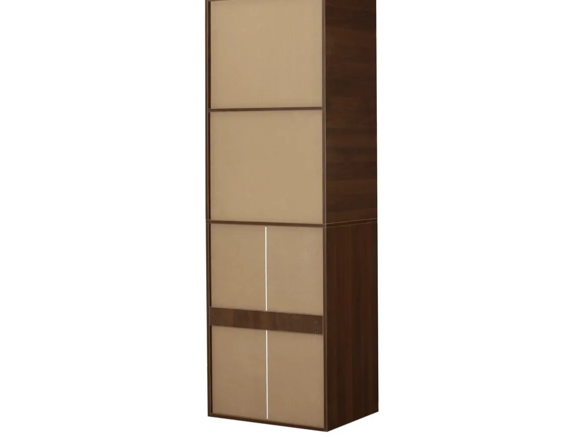 Kit dressing modulable avec penderie, 4 tiroirs et 5 étagères "Opéra" - 2 éléments - Marron
