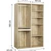 Kit dressing modulable avec penderie, porte-pantalons et 5 étagères  "Opéra" - 2 éléments - Beige