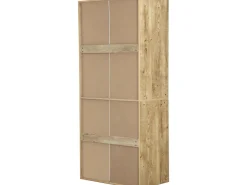 Kit dressing modulable avec penderie, tiroirs et rangements "Opéra" - 2 éléments - Beige