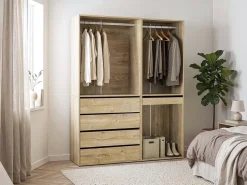 Kit dressing modulable avec penderie, tiroirs et rangements 