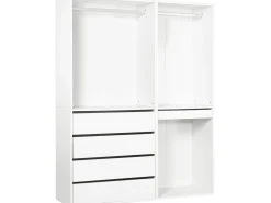 Kit dressing modulable avec penderie, tiroirs et rangements "Opéra" - 2 éléments - Blanc