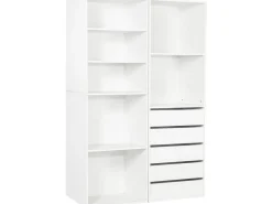 Kit dressing modulable avec 5 tiroirs et 7 étagères 