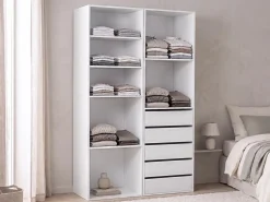 Kit dressing modulable avec 5 tiroirs et 7 étagères 