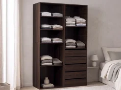 Kit dressing modulable avec 5 tiroirs et 7 étagères 
