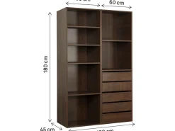 Kit dressing modulable avec 5 tiroirs et 7 étagères 