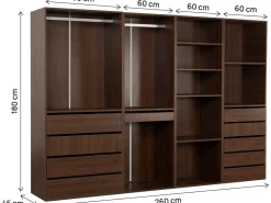 Kit dressing " Opéra " modulable - 4 éléments - Marron