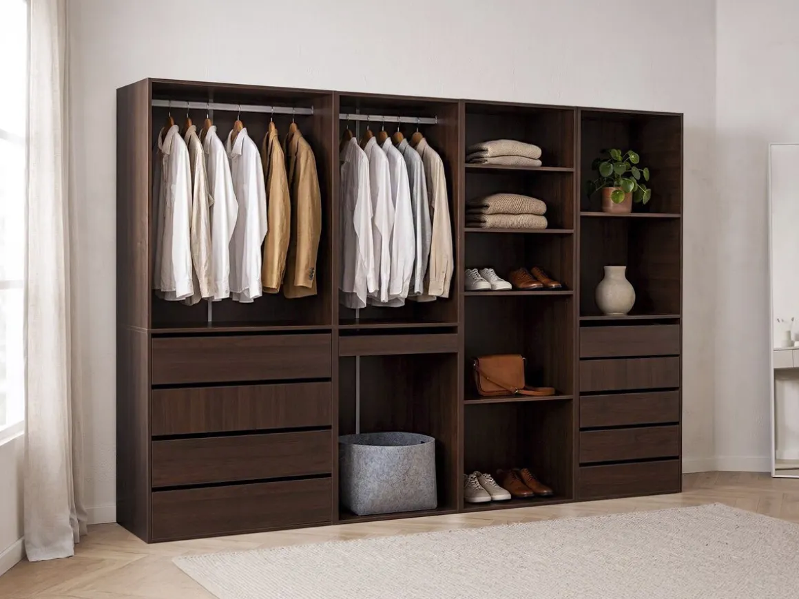Kit dressing " Opéra " modulable - 4 éléments - Marron