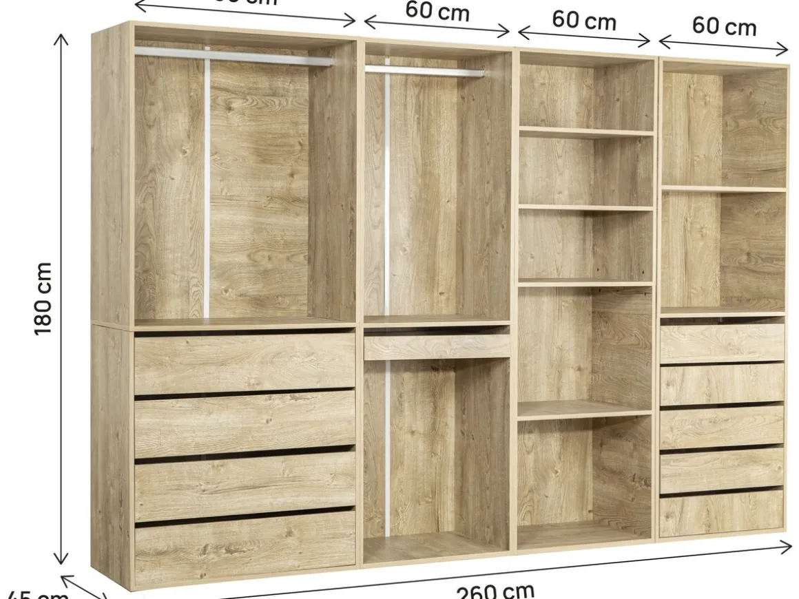 Kit dressing " Opéra " modulable - 4 éléments - Beige