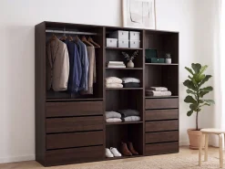 Kit dressing " Opéra " modulable - 3 éléments - Marron