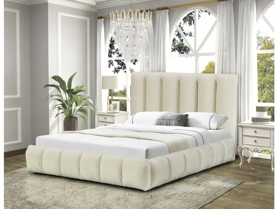 Lit avec coffre "Annie" 180 x 200 cm - Beige