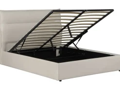 Lit avec coffre de rangement en velours 