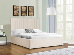 Lit avec coffre "Mia" - 140 x 190 cm - Beige