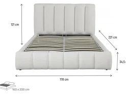 Lit bouclette avec coffre 