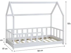 Lit cabane en bois 