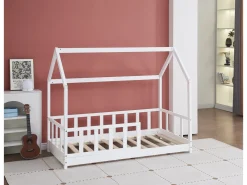 Lit cabane en bois 