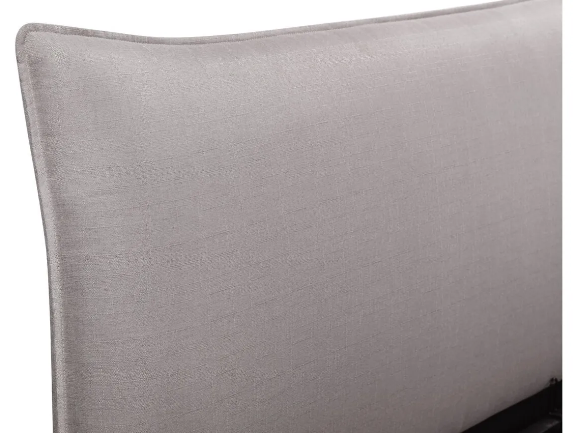 Lit coffre double "Megeve" 140 x 200 cm - Gris