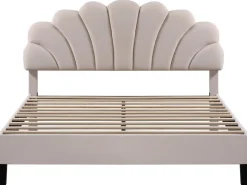 Lit coquillage en velours 