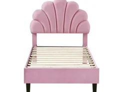 Lit coquillage en velours 
