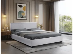 Lit double avec coffre "Carla" - 160 x 200 cm - Blanc
