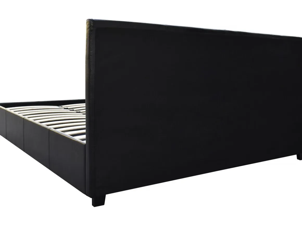 Lit double avec coffre "Carla" - 140 x 190 cm - Noir
