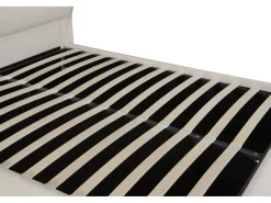 Lit double avec coffre en velours "Chamonix" - 140 x 190 cm - Beige