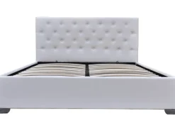 Lit double avec coffre "Tino" - 140 × 190 cm - Blanc