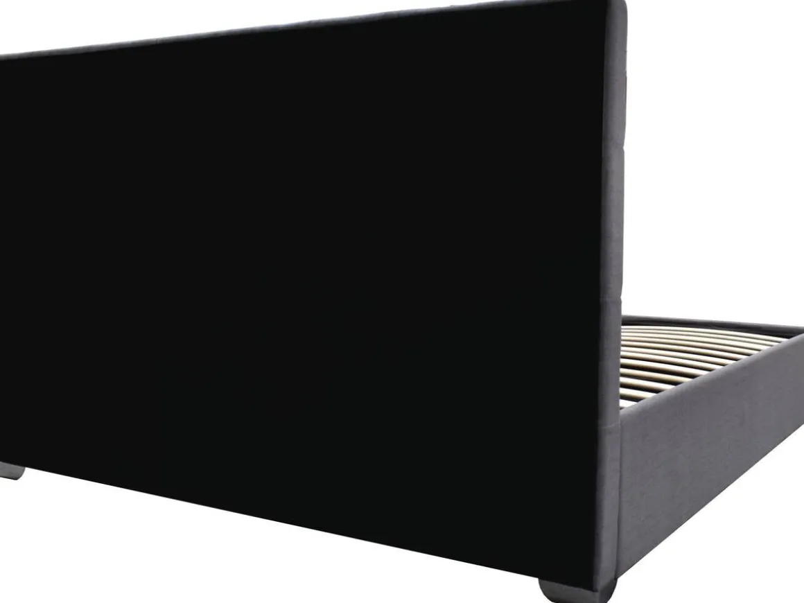Lit double avec coffre "Tino" - 160 × 200 cm - Gris