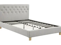 Lit double "Emmy" - 140 x 190 cm - Beige