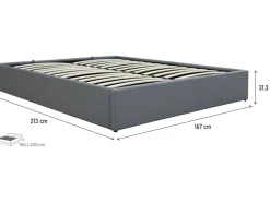 Lit double en PVC avec coffre