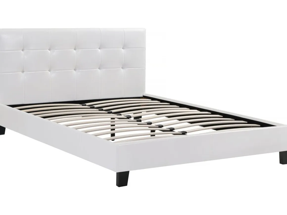 Lit double en pvc "Julia" - 180 x 200 - Blanc