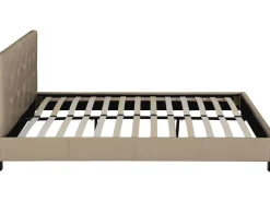 Lit double en pvc "Julia" - 160 x 200 - Taupe