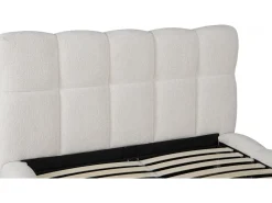 Lit double en tissu avec coffre 