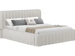 Lit double en tissu avec coffre