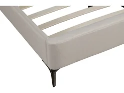 Lit double en tissu capitonné 