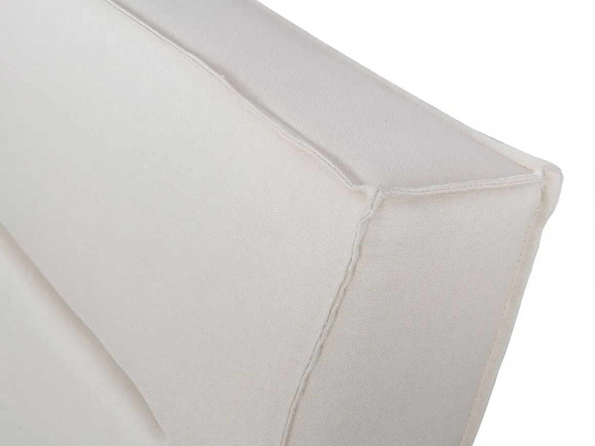 Lit double en tissu design "Moritz" - 140 x 190 cm - Beige