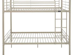 Lit double superposé avec sommier inclus "Adam" - 140 x 190 cm - Taupe