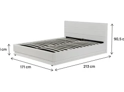 Lit LED avec coffre "Anastasia" - 160 x 200 cm - Blanc