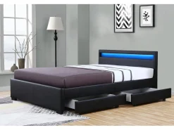 Lit LED avec 4 tiroirs 