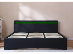 LIT LED double avec 4 tiroirs 