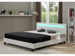 Lit LED "Maria" - 160 x 200 cm - Blanc