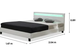 Lit LED "Maria" - 160 x 200 cm - Blanc
