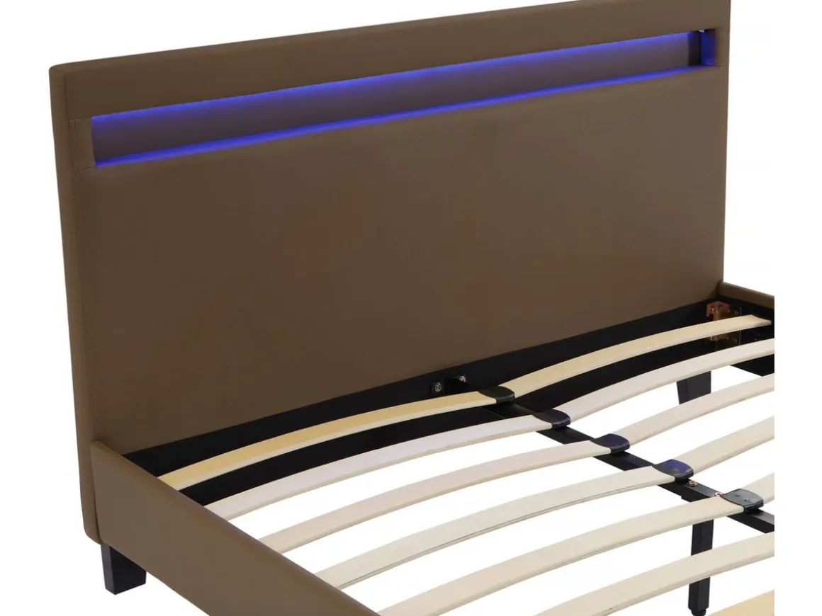 Lit LED "Maria" - 140 x 190 cm - Taupe