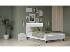 Lit "Lina" - 90 x 190 cm - Blanc