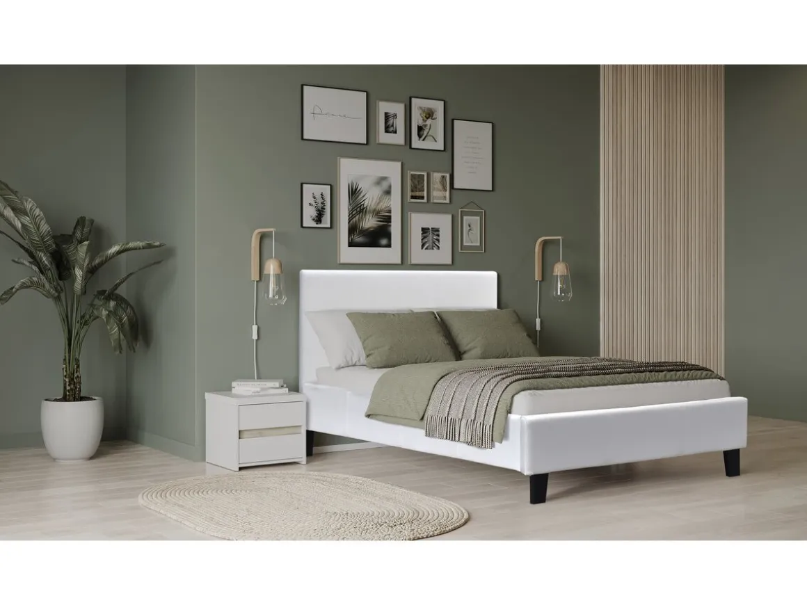 Lit "Lina" - 90 x 190 cm - Blanc