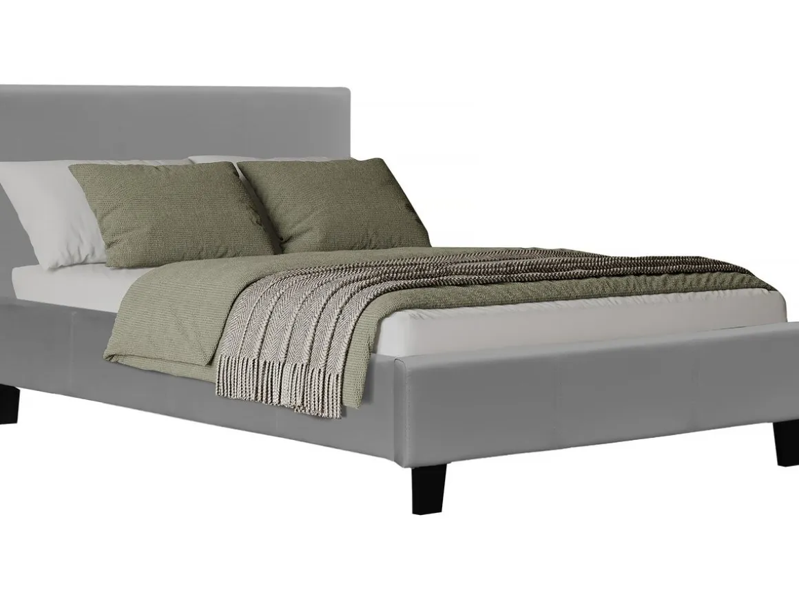 Lit "Lina" - 90 x 190 cm - Gris clair